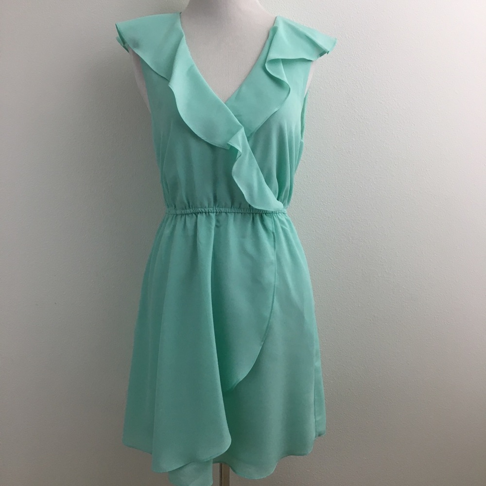 BCBGeneration | Mint Green Ruffled Dress